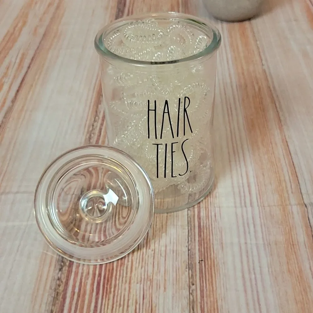 Rae Dunn Glass Hair Tie Holder